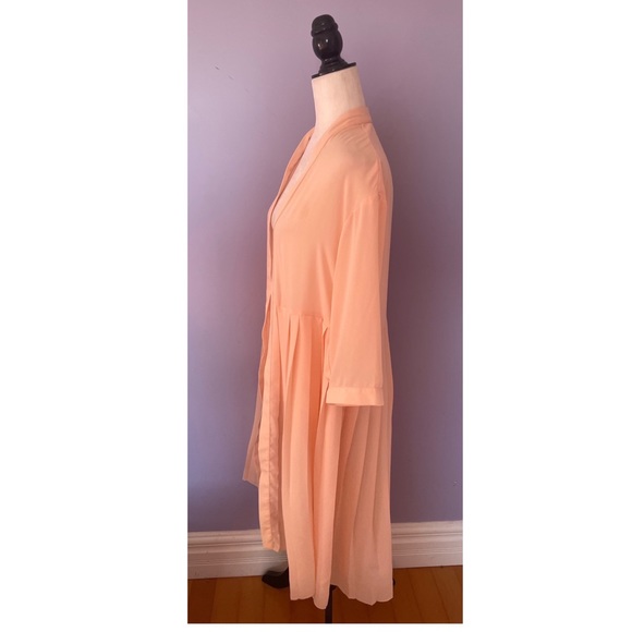 ASOS Pleated Jacket / Duster in Pink - Picture 4 of 6